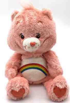 Care Bears Cheer Comfy Plush Rainbow Pink Fluffy Floppy 13