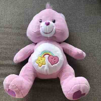 Care Bear Best Friend Bear 2006 20â? large plush Pink Rainbow Heart And Star