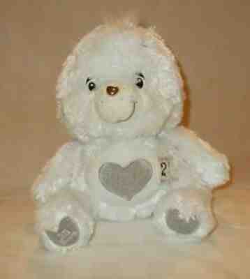 Care Bears 25th Anniversary Tender Heart 13" White & Silver Stuffed Plush