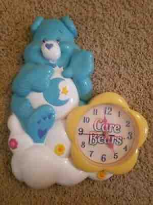 Care Bears Bedtime Bear Nursery Molded Analog Wall Clock 2004