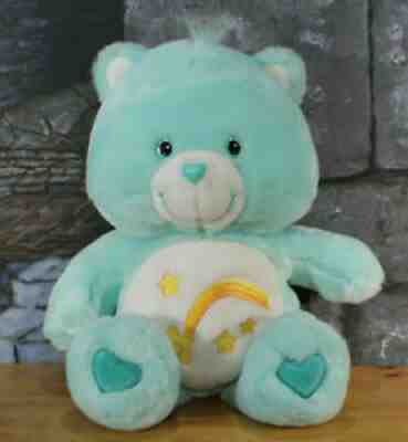 Wish Bear 2002 Care Bears Mint Green Plush Stuffed Animal with Shooting Star 15