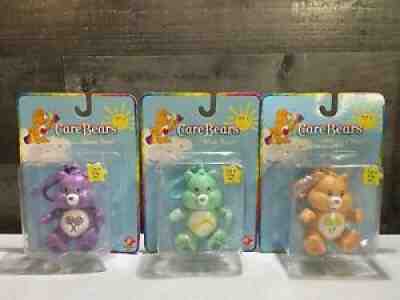 LOT of 3 Care Bears Clip-Ons Poseable Figures Share, Wish & Friend Bears NEW!!