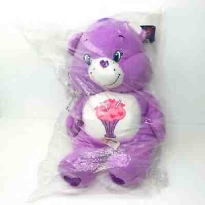 Care Bear Purple Lavender Pillow Plush Sundae Milkshake Hearts Share 24
