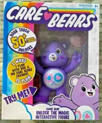 New Care Bears - 5" Interactive Figure - Share Bear - Your Touch Unlocks 50+