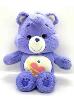 Care Bears 2017 Purple Daydream Pink Heart Stuffed Animal Plush Toy Size: 13