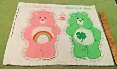 1983 Care Bears Pillow Sewing Pattern Cheer & Good Luck Bear Toys Plush Dolls