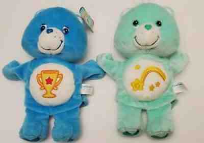 Set Of 2 Care Bear Hand Puppets Wish and Champ 1 NWT 1NWOT