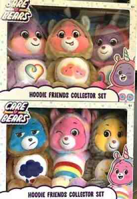NEW Care Bears Hoodie Friends Collector Set Lot of 2 Boxes - Full Collection Toy