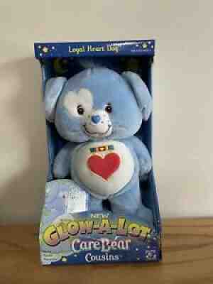 2004 Glow-A-Lot Care Bear Cousins Loyal Heart Dog Plush Toy In Original Box