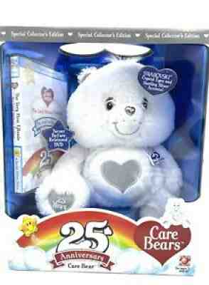Care Bears 25th Anniversary Tenderheart Bear Plush Swarovskiï¿¼ & DVD - NEW