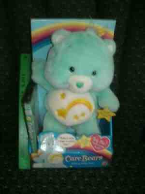 Play Along Care Bear 13" * WISH BEAR * DVD * Green * NWT * 2004 * RETIRED