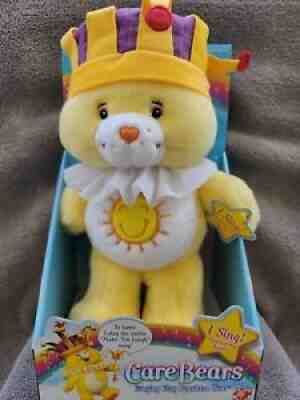 NIB CARE BEARS King Funshine Bear Yellow Sunshine 14