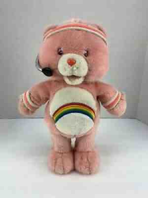 Care Bear CHEER EXERCISE Plush Standing Lets Get Physical tested and works