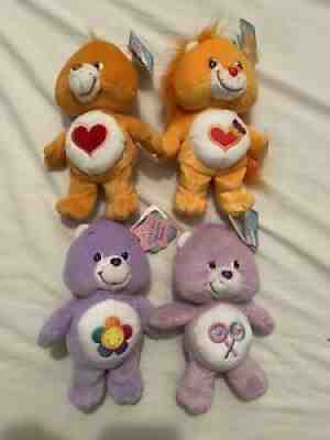 Vintage 2003 Carebears Share Bear Tenderheart Bear Lion Harmony Bear 4 Doll Lot