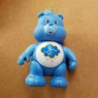 Vintage 1983 Care Bears Grumpy Bear Blue Storm Cloud Posable Plastic Figurine