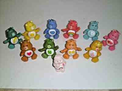 Vtg Care Bear TEN Poseable Figures Cheer, Grumpy, Bedtime 1983 Kenner Rainbow