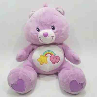 Care Bear Best Friend Bear 2006 18â? large plush Pink Rainbow Heart And Star