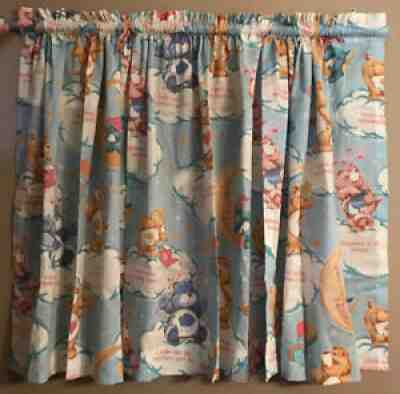 Vintage â??80s CARE BEARS Curtains Drapes Window Panels by Sears 36â? L *3 Panels*