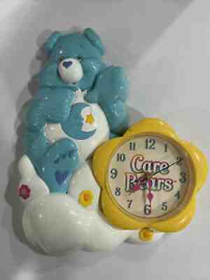 Care Bears Bedtime Bear Nursery Molded Analog Wall Clock 2004 Tested& Works