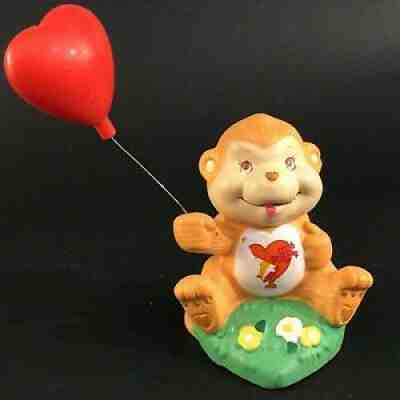 CARE BEAR PLAYFUL HEART MONKEY FIGURINE VINTAGE CARE BEAR COUSINS COLLECTIBLE