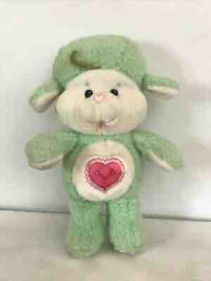 Vintage 1984 Care Bear Cousins Gentle Heart Lamb Plush Fleece Mint Green Kenner