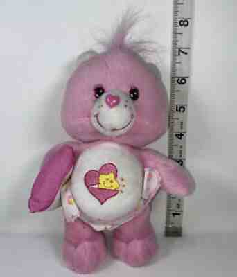 2003 Pink Hugs Care Bears Baby Hugs Stuffed Beanie Toy Bear 7â?