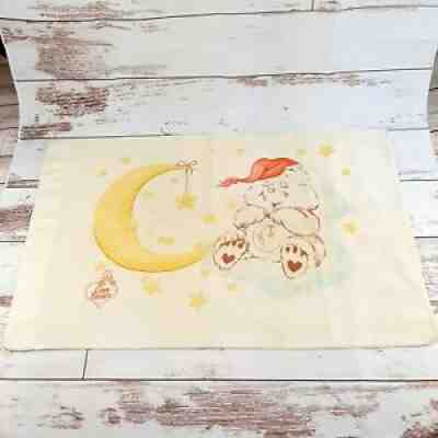 Vintage 1980s Care Bear Pillow Case 30" Long 19" Wide Retro Land of Care-A -Lot