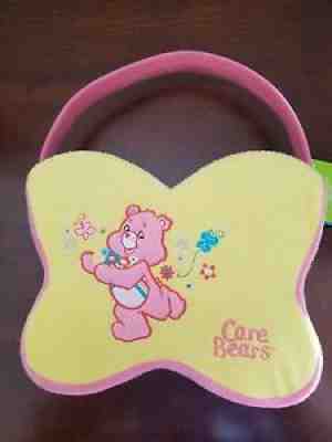 Care Bears Plush Basket Cheer Bear Pink, Yellow Pail Halloween, Easter, Birthday