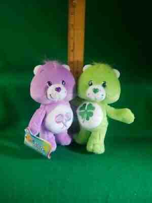 2003 Care Bears Cuddle Pairs Share Bear & Good Luck Bear New with Tags bin G