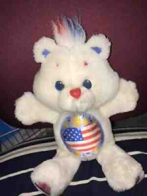 1991 Kenner Care Bears American Flag PROUD HEART BEAR 12