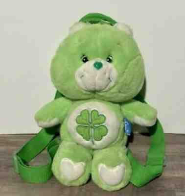 ADORABLE 13inch Retired 20th Anniversary Good Luck Care Bear Mini-Backpack 2003