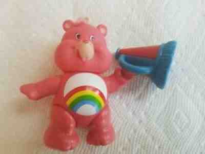 Vintage Care Bear Poseable figure Cheer Bear with Merry Megaphone Piece set