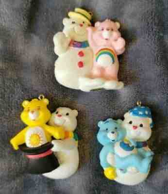 CARE BEARS Holiday Ornament SET Vintage Collection CHEER BEAR FUN SHINE BEDTIME