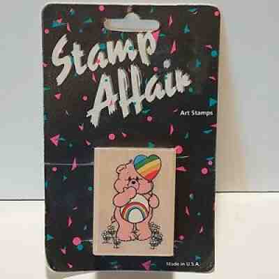 Vintage Stamp Affair Cheer Bear Rubber Stamp 1992 Care Bears Made in USA