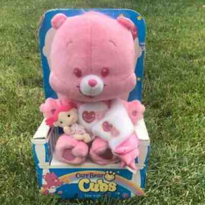 Care Bear Love-a-Lot Cub 2005 New in Box Plush 12" w/ Blanket & Small Animal