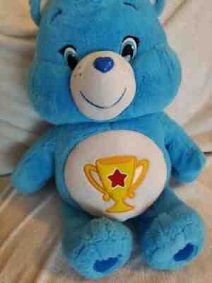 Champ. Blue Carebear With A Trophy Symbol On Stomach