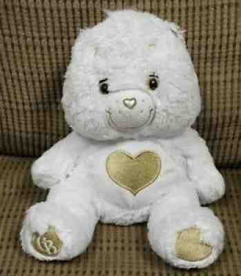 Care Bears 25th Anniversary White Tenderheart Care Bear White SIlver Gold 2008
