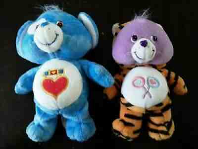 Care Bears SHARE BEAR IN TIGER COSTUME and Loyal Heart Dog 7â? Plush 2002