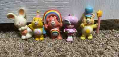Lot of 5Vintage 1980s Care Bears, Strawberry Shortcake Mini Figures Bundle