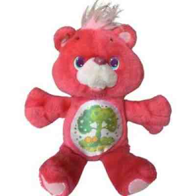 Kenner Care Bears 1991 Friend Bear Environmental Hot Pink Tree Tummy Plush Toy