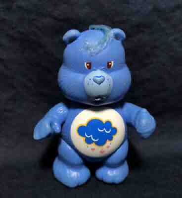 Vintage 1983 Kenner Care Bear Blue Cloud GRUMPY BEAR Poseable PVC Figure