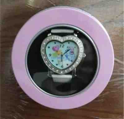 Care Bear Wrist Watch & Box Can White Belt Pink Japan