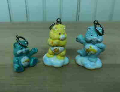 Vintage Care Bears Lot of Key Chains 1985 Lot Of 3 Rare