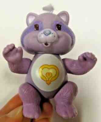 1985 CARE BEAR Bright Heart Raccoon KENNER PVC POSEABLE TOY FIGURE 3 1/2 