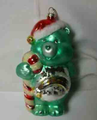 2003 Care Bears Santa WISH Bear Blown Glass Ornament American Greetings