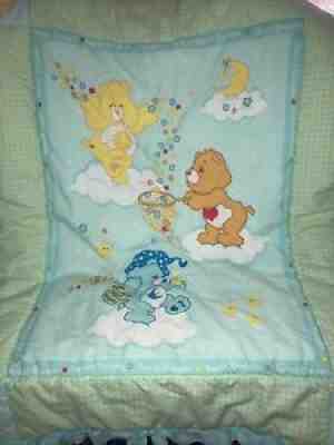 Care Bears Crib Bedding 2003 Vintage Comforter Mint Ruffled Trim Sweet Dreams