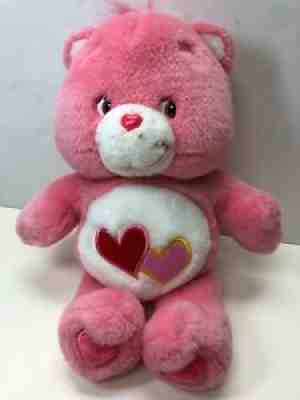 12â? Care Bears Collection 2002 Pink Love A Lot Bear With Hearts On Tummy No Tag