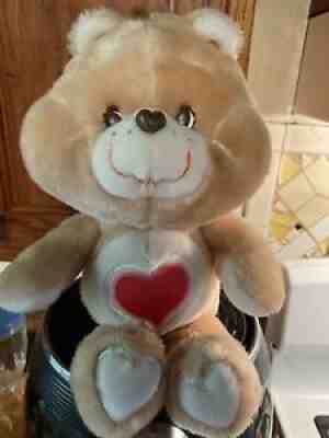 Vintage 1983 Care Bear Stuffed Tenderheart Bear 13 inch, Ex Condition, No Tags