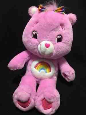 Care Bears Cheer Bear 14" Talking Singing Motion Deep Pink Rainbow 2007