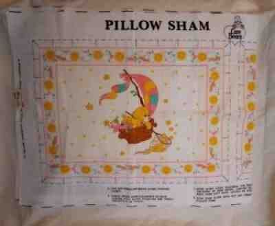 Vintage Care Bear Funshine Pillow Shams Fabric Panel Uncut..NEW..WB